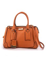 Burberry Heritage Grain Small Gladstone Bag Orange