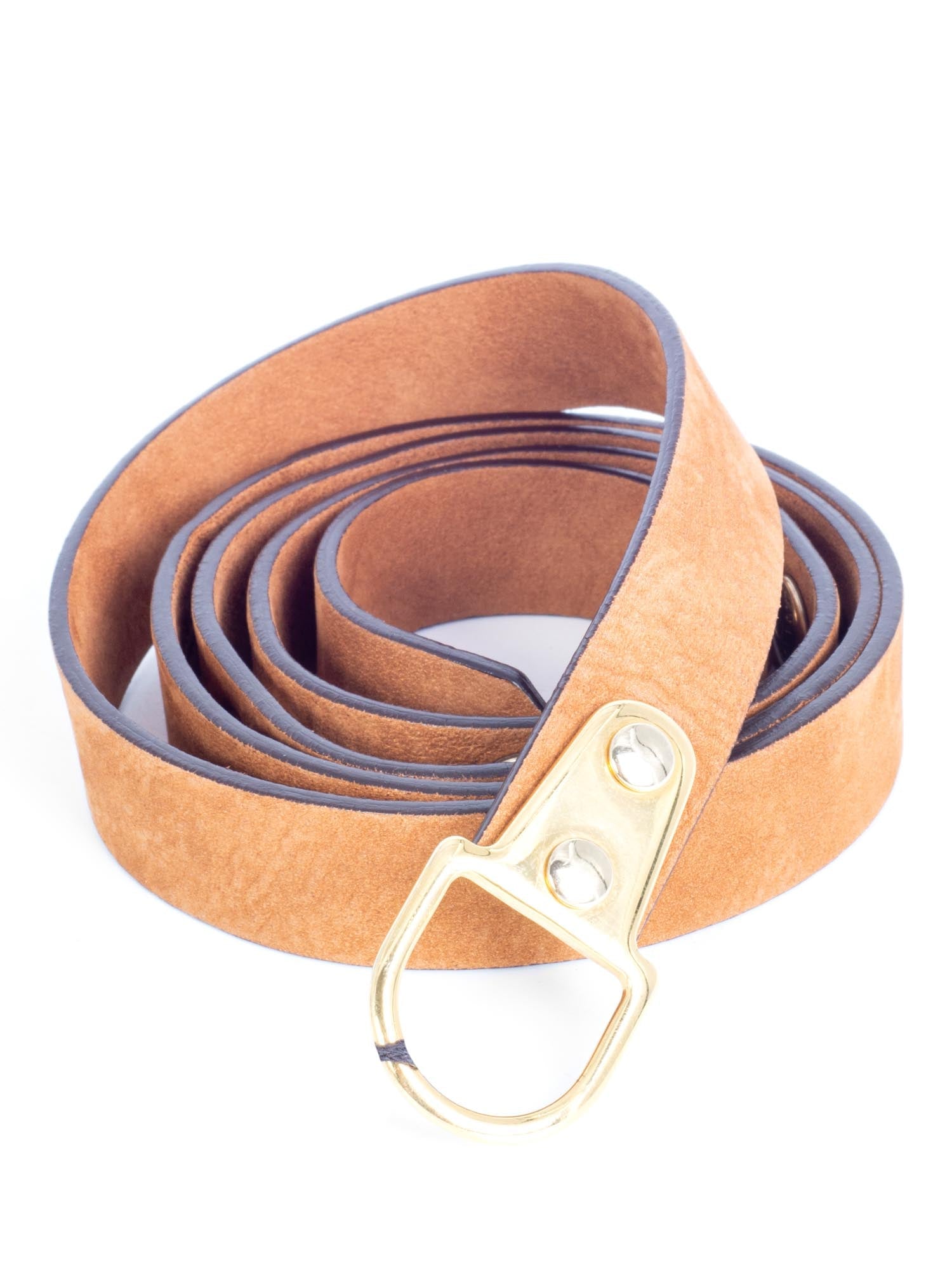 Burberry Leather Studded Belt Brown-designer resale