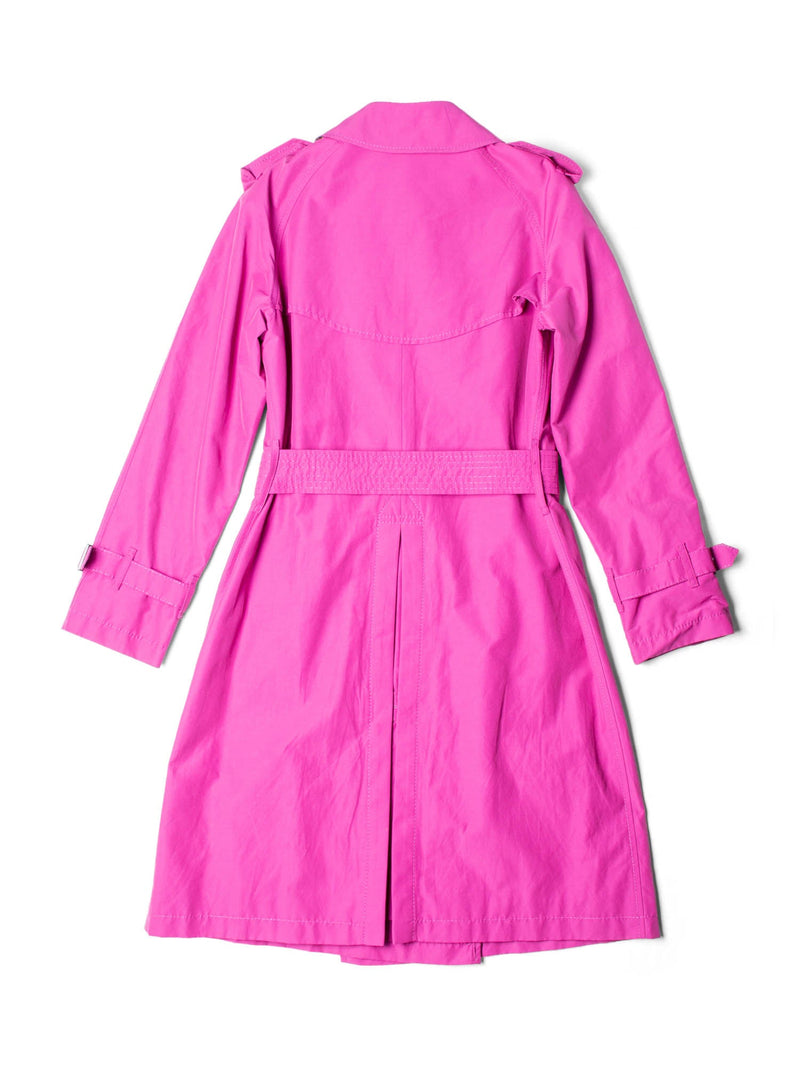 Burberry Nova Check Belted Trench Coat Hot Pink-designer resale
