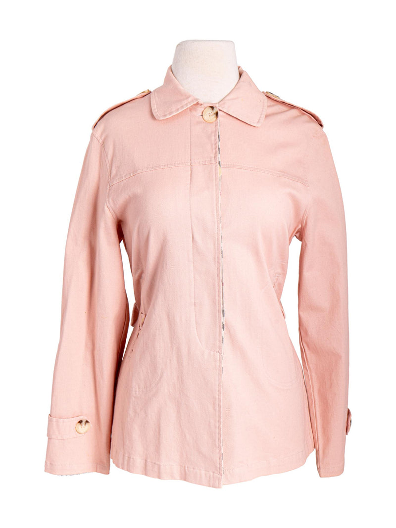 Burberry Nova Check Corduroy Jacket Pink-designer resale