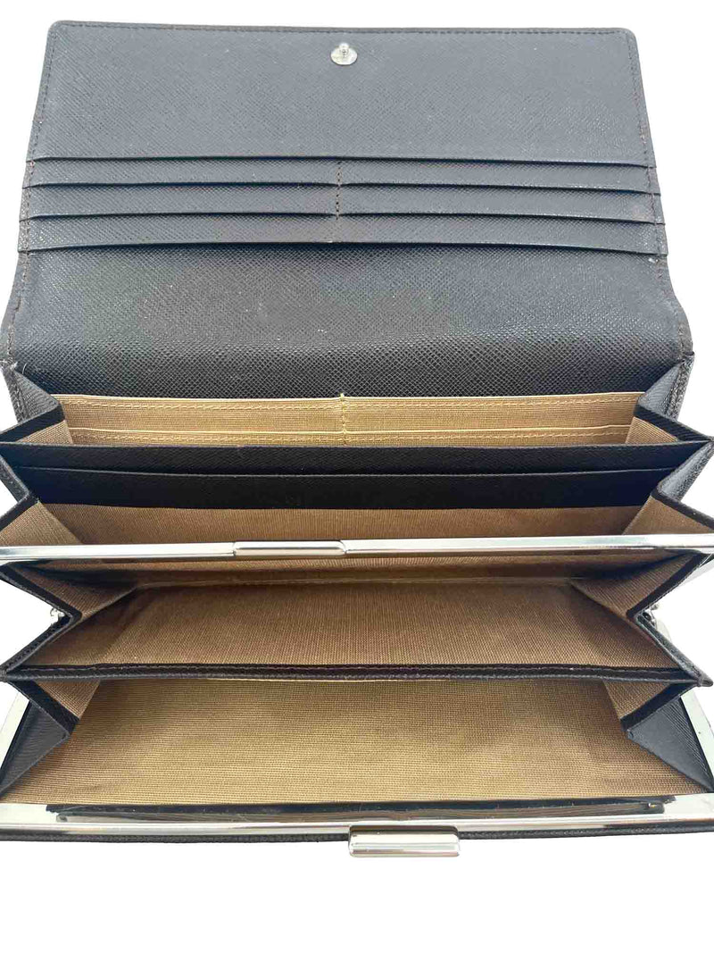 Burberry Nova Check Long Flap Wallet Beige Brown-designer resale
