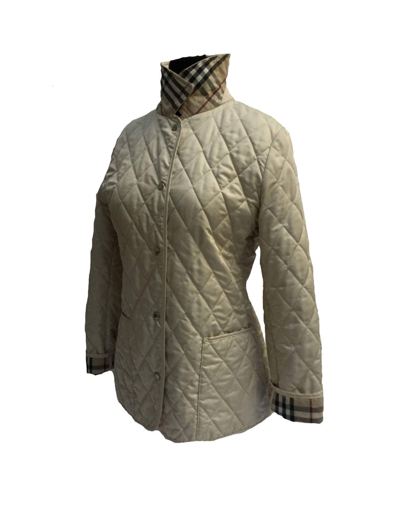 Burberry Nova Check Quilted Jacket Beige-designer resale