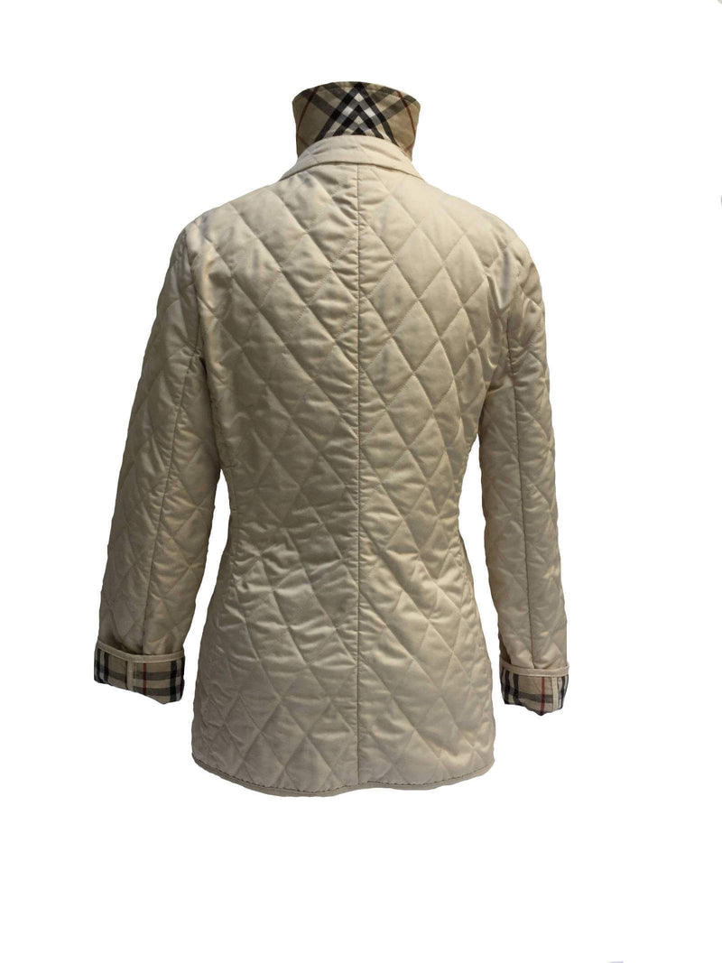 Burberry Nova Check Quilted Jacket Beige-designer resale