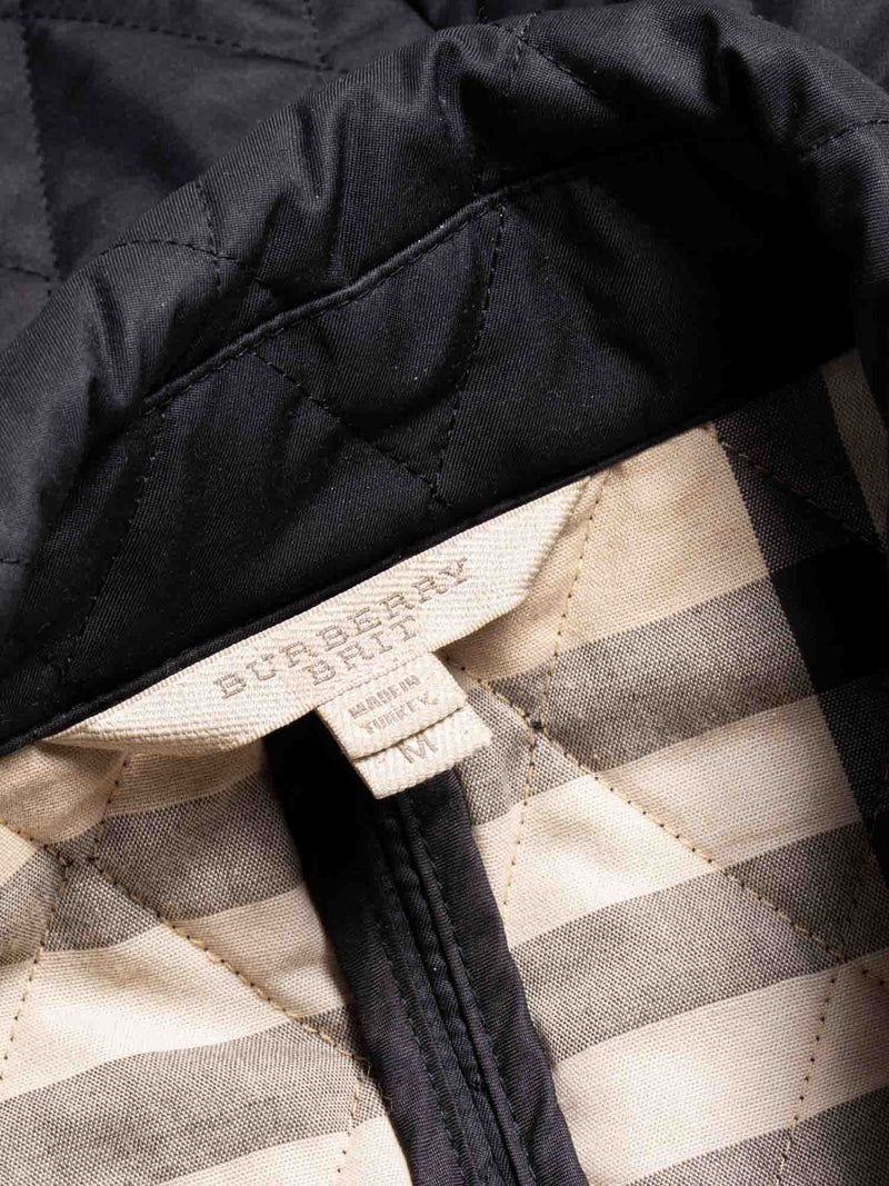 Burberry Nova Check Quilted Jacket Black-designer resale