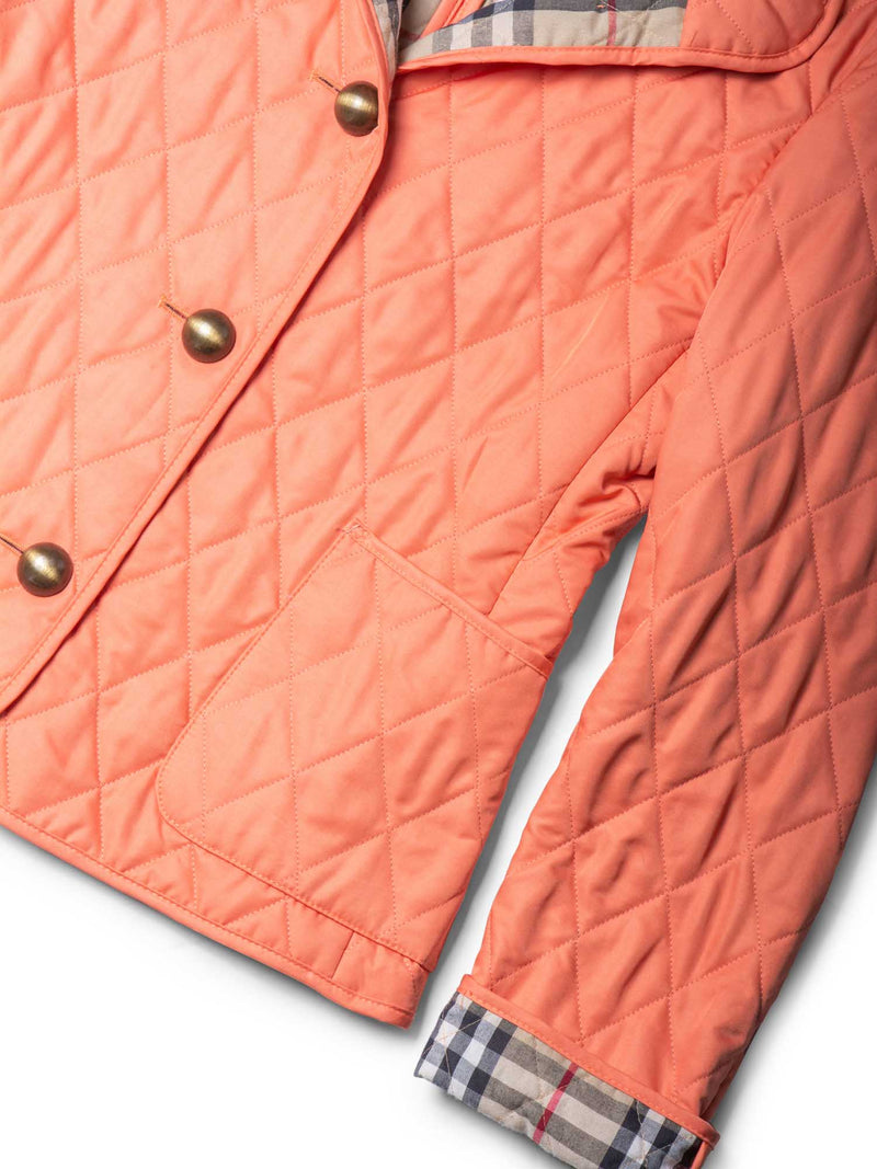 Burberry Nova Check Quilted Jacket Orange-designer resale