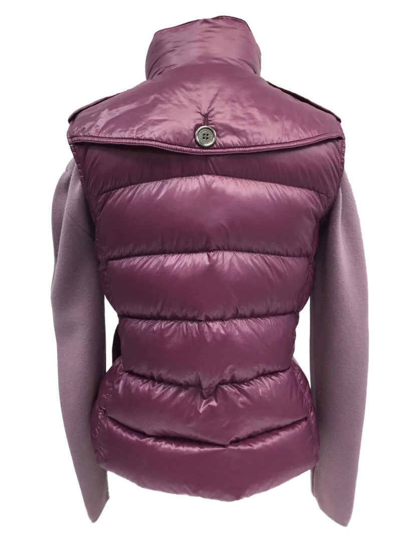 Burberry Quilted Down Puffer Vest Purple-designer resale
