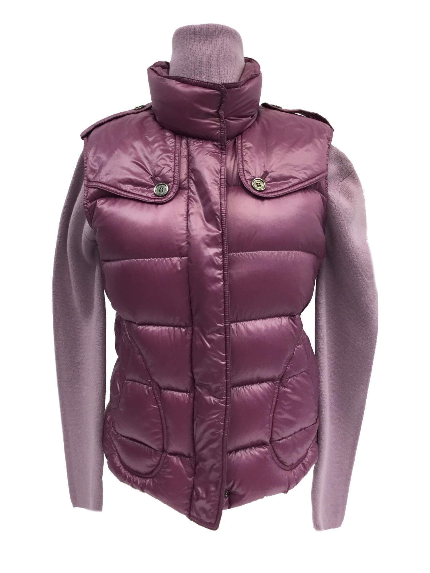 Burberry Quilted Down Puffer Vest Purple-designer resale