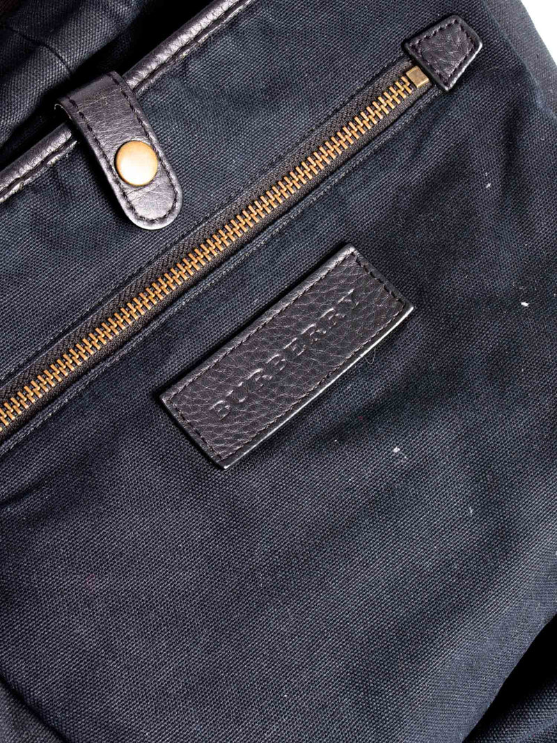 Burberry Vintage Nova Check Utility Unisex Large Backpack Black-designer resale