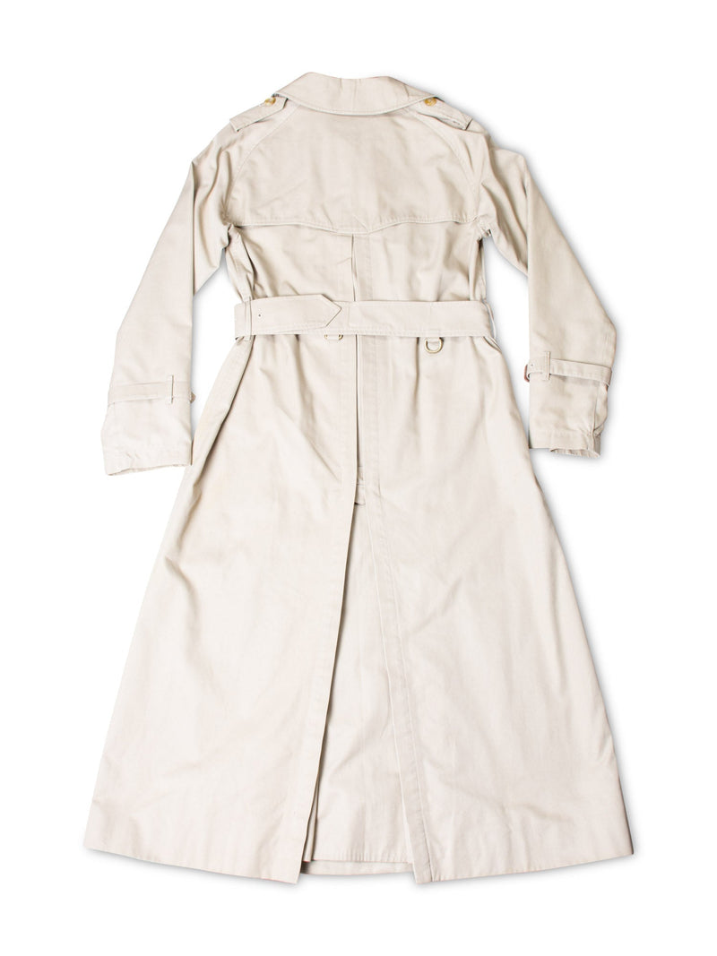 Burberry Vintage Nova Check Wool Lining Trench Coat Beige-designer resale