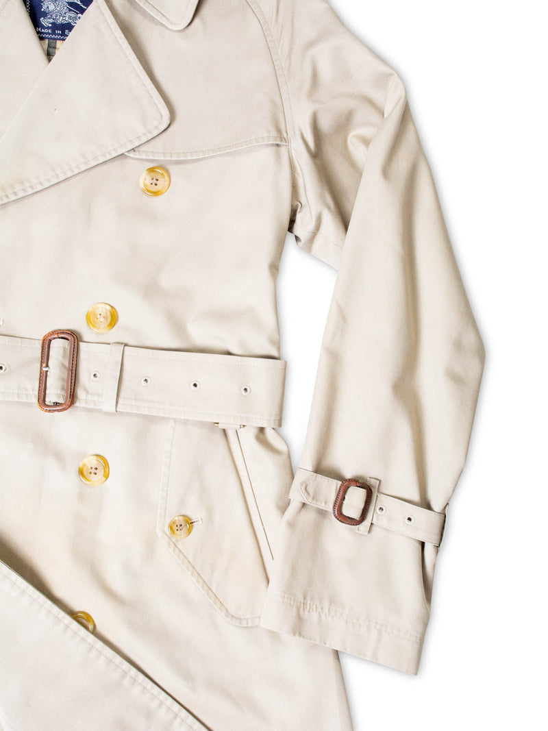 Burberry Vintage Nova Check Wool Lining Trench Coat Beige-designer resale