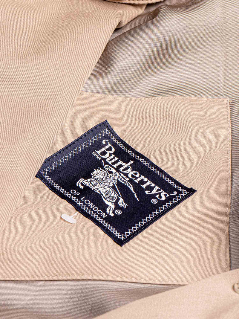Burberry Wool Nova Check Lined Vintage Coat Beige-designer resale