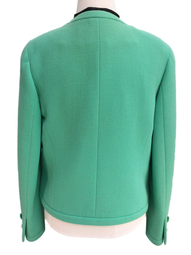 CC Logo Aqua Blue Tweed Jacket-designer resale