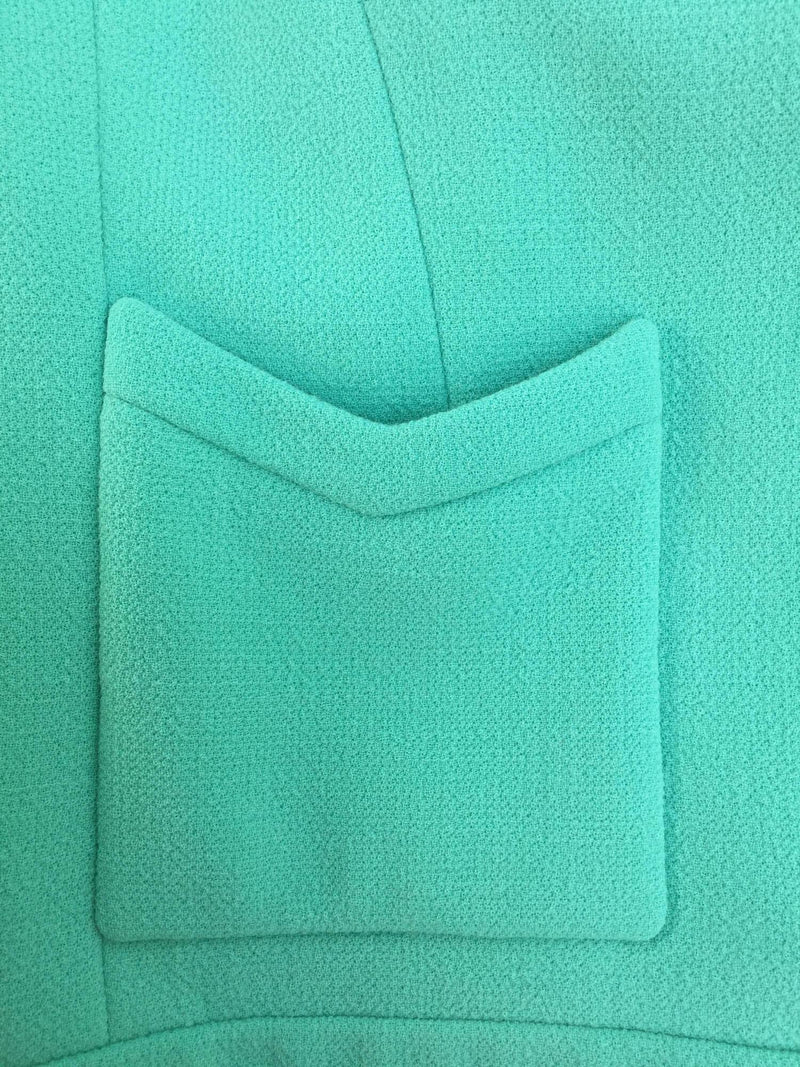CC Logo Aqua Blue Tweed Jacket-designer resale