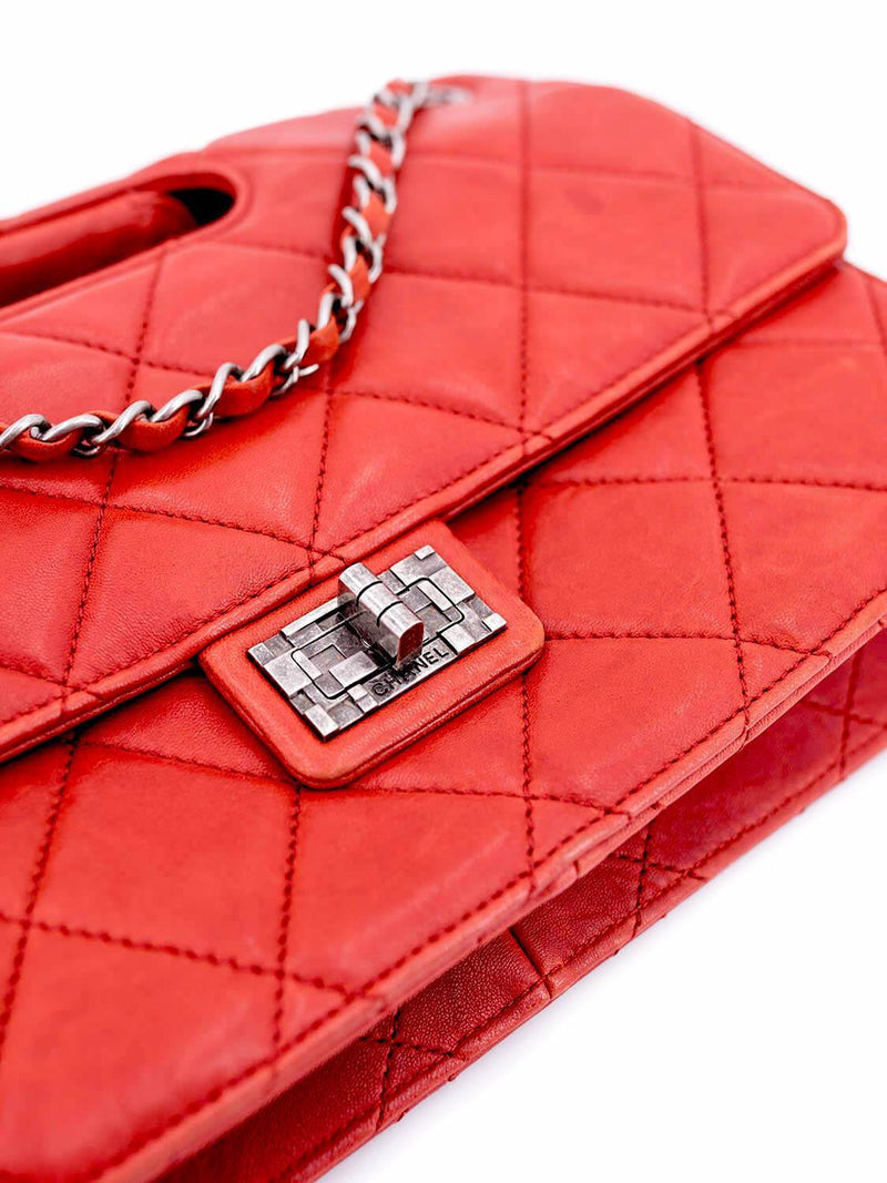 Chanel Pre-owned 2.55 Double Flap Shoulder Bag - Red