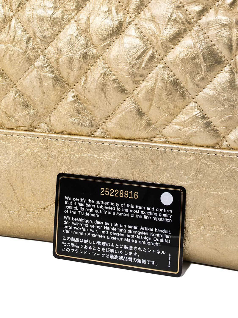 CHANEL Aged Calfskin Quilted Leather Medium Gabrielle Messenger Bag Gold-designer resale