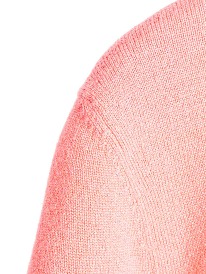 CHANEL CC Logo Cashmere Cardigan Pink Dark Purple-designer resale