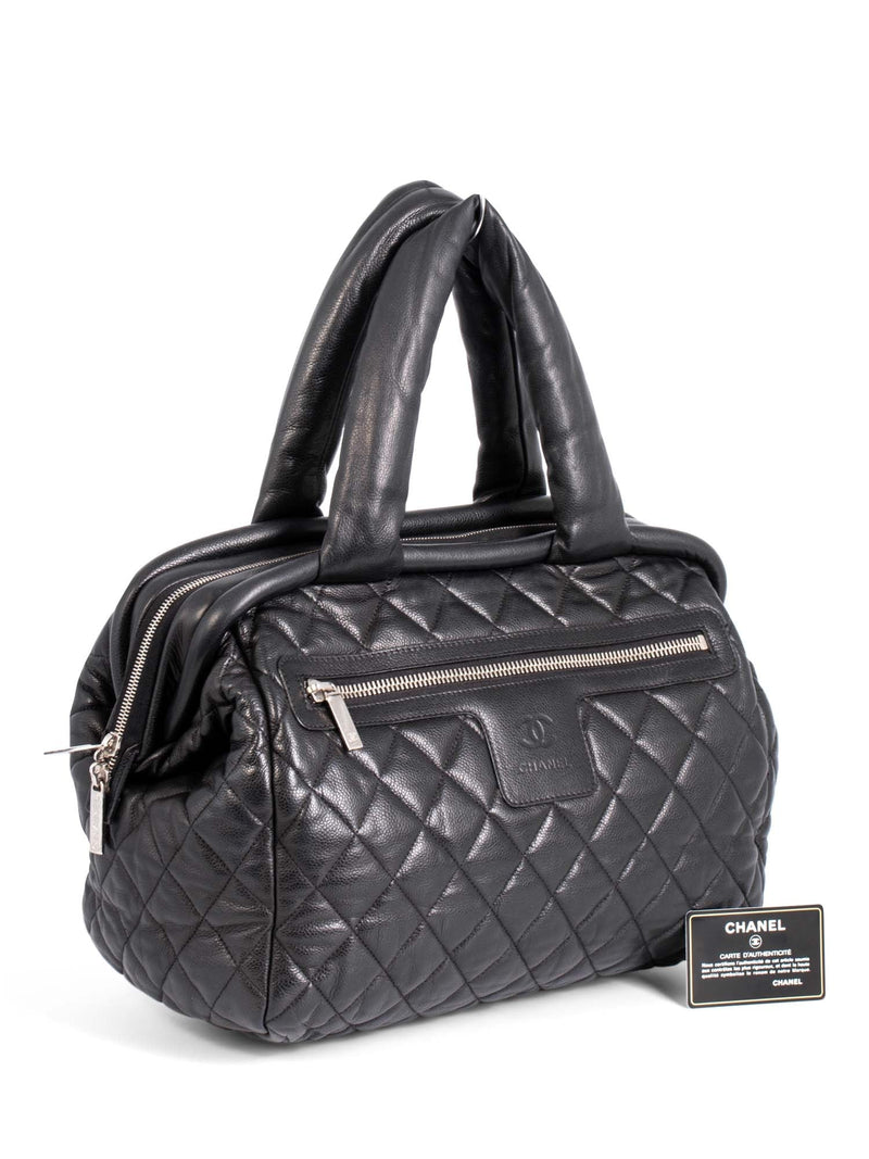 Chanel CC Black Nylon and Leather Travel Tote Bag