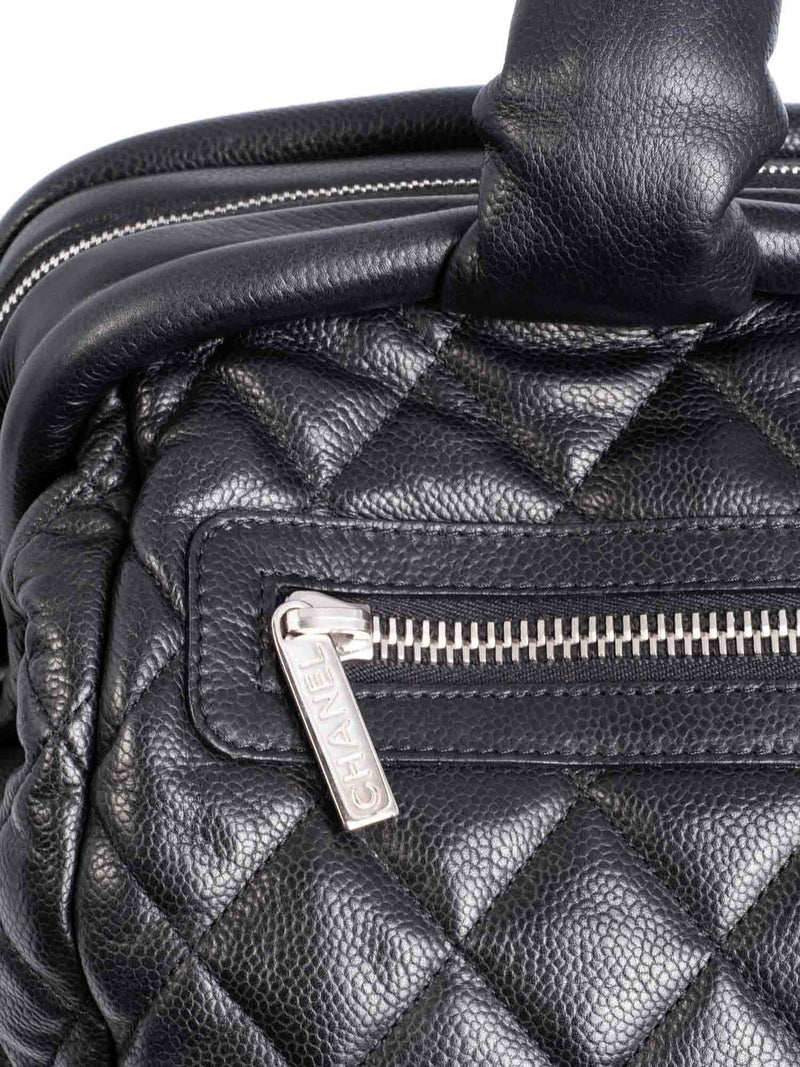 Authentic Chanel Caviar Leather CC Duffle 60 in Black 2508896