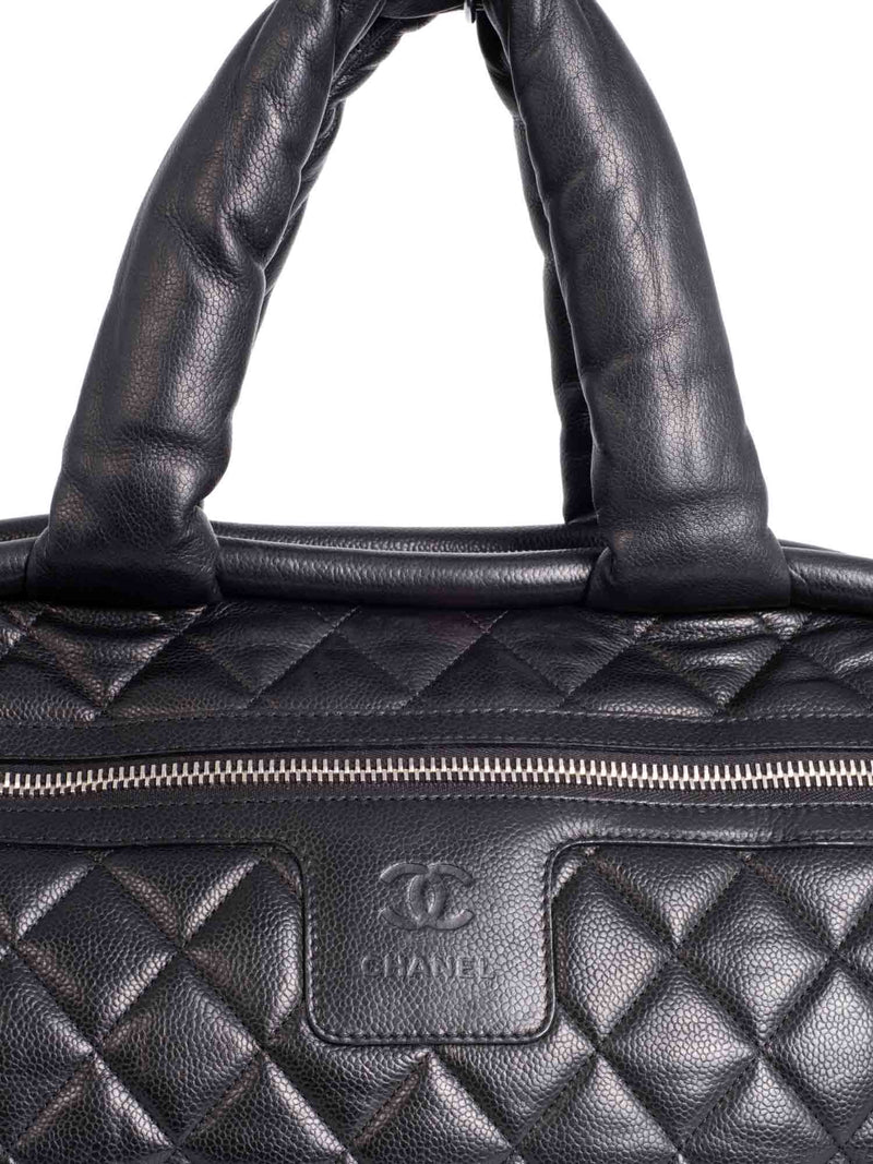 Authentic Chanel Caviar Leather CC Duffle 60 in Black 2508896