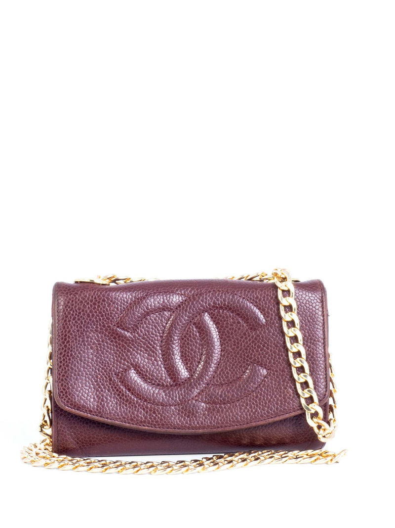 CHANEL Caviar Timeless CC Wallet On Chain WOC Red 1242494
