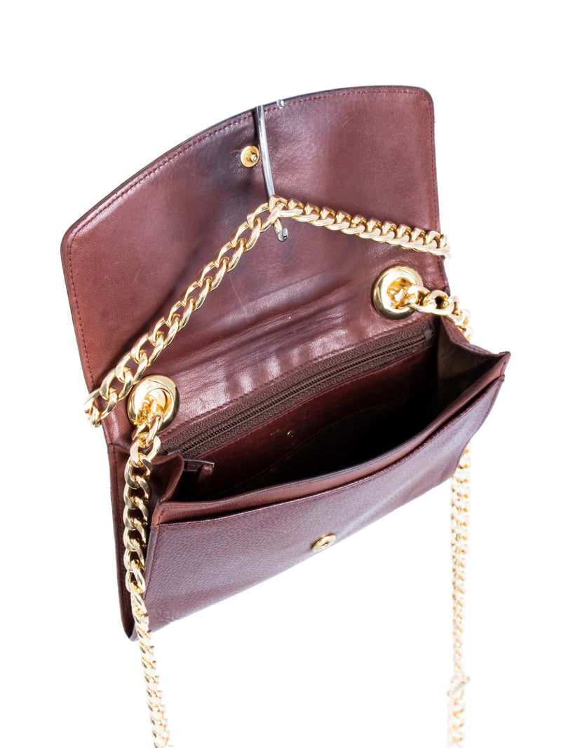 CHANEL CC Logo Caviar Leather Timeless Mini Wallet On Chain Brown-designer resale