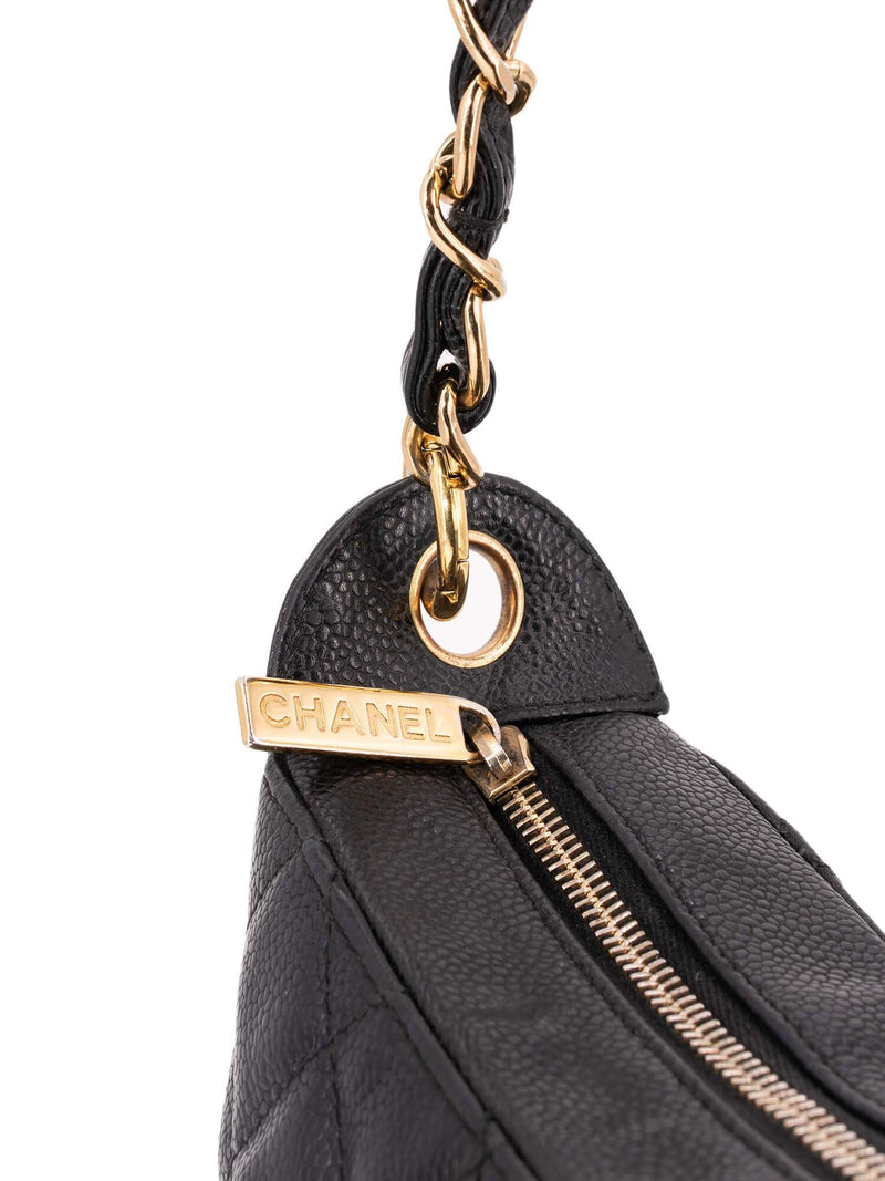 CHANEL CC Crystal Logo Chain Medium Flap Bag - Black – ALB