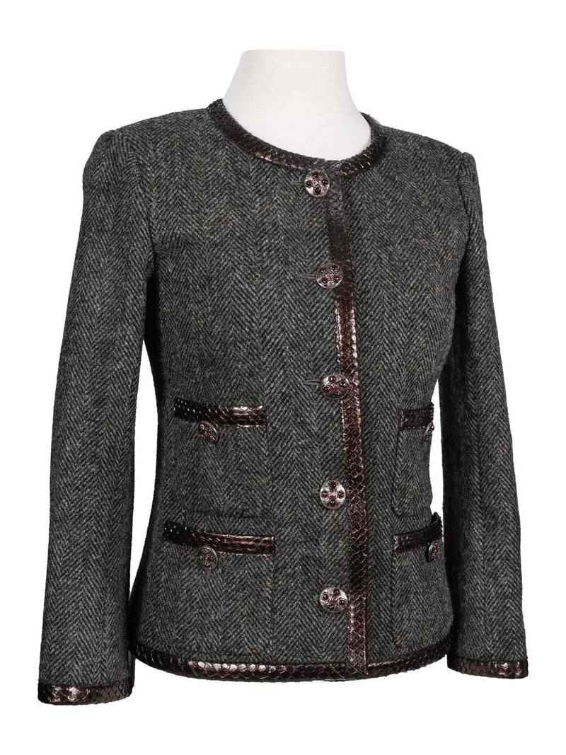 Rent Buy CHANEL Wool Gripoix Tweed Jacket