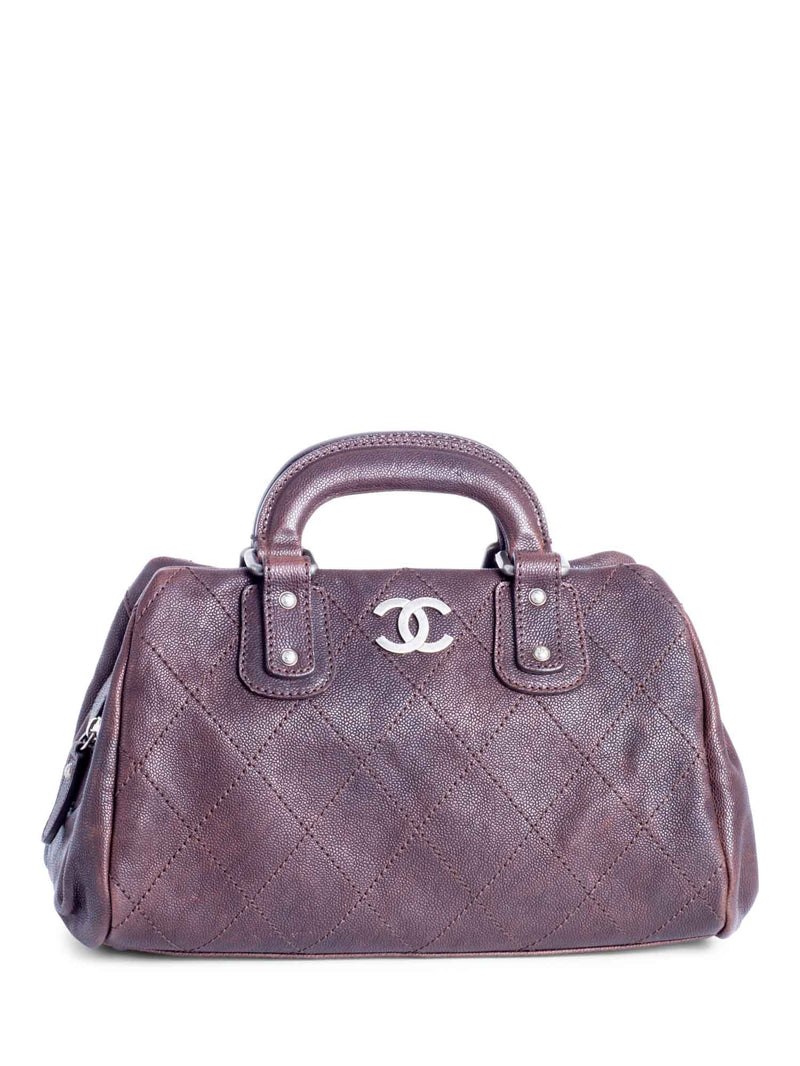 Chanel Gray Quilted Caviar Leather Doctor Bag with Brushed Silver, Lot  #56224
