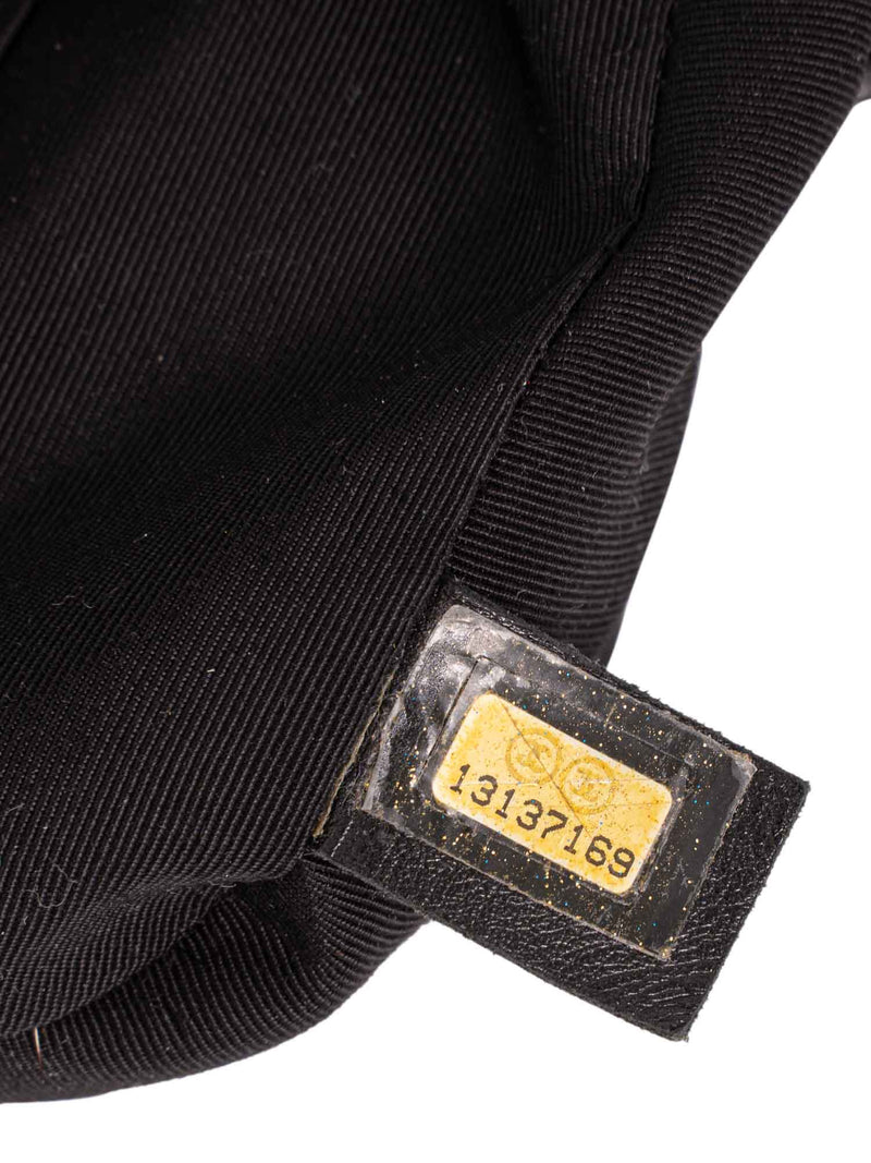 CHANEL CC Logo Quilted Caviar Leather Shopper Bag Black-designer resale