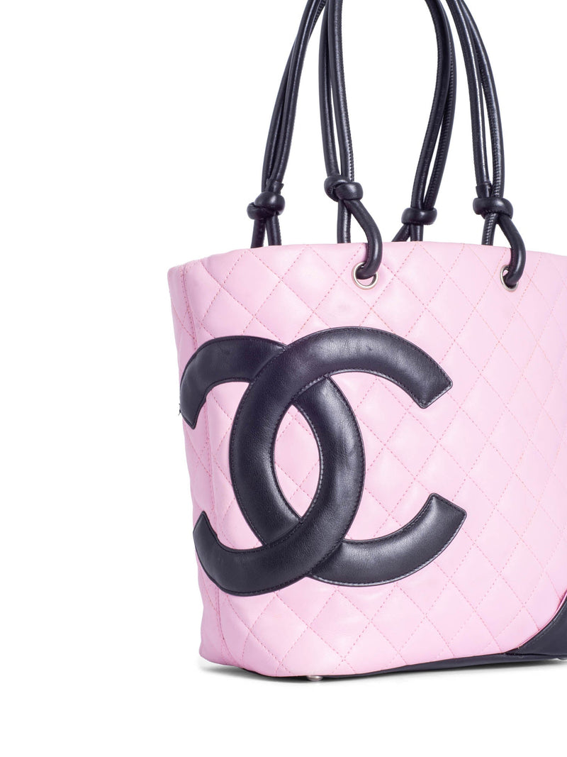 pink and black chanel handbag