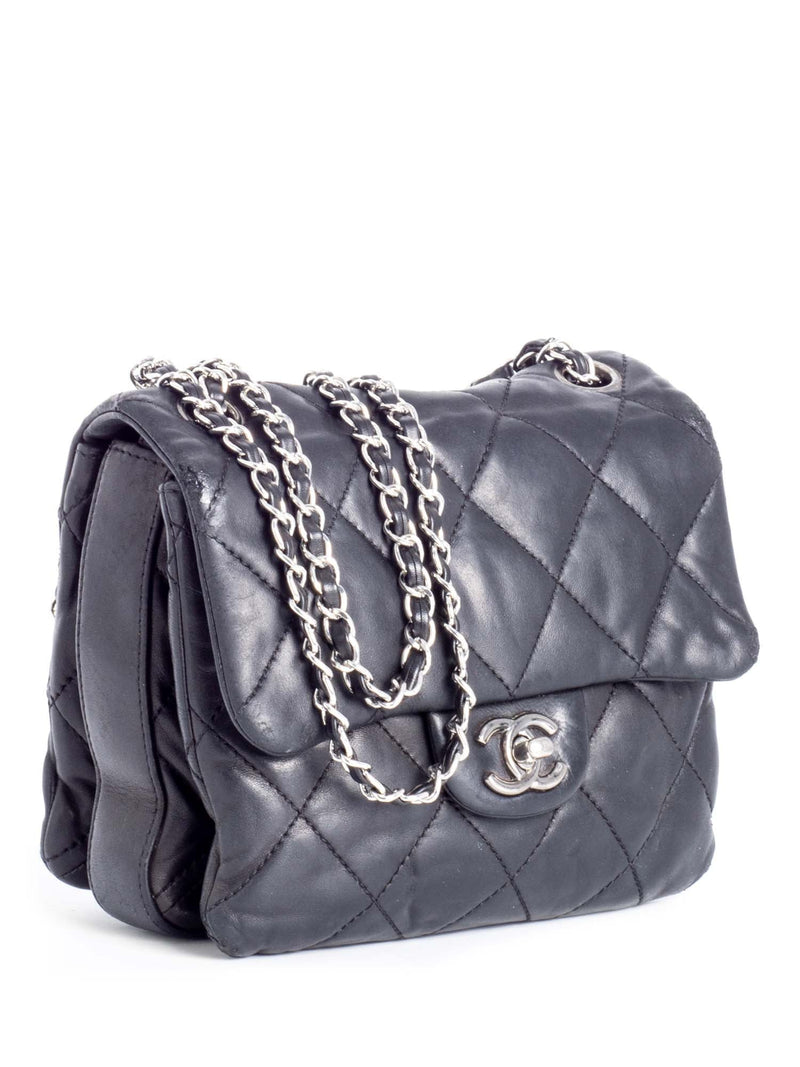 Chanel Vintage Covered CC Flap Bag Quilted Lambskin Medium at 1stDibs