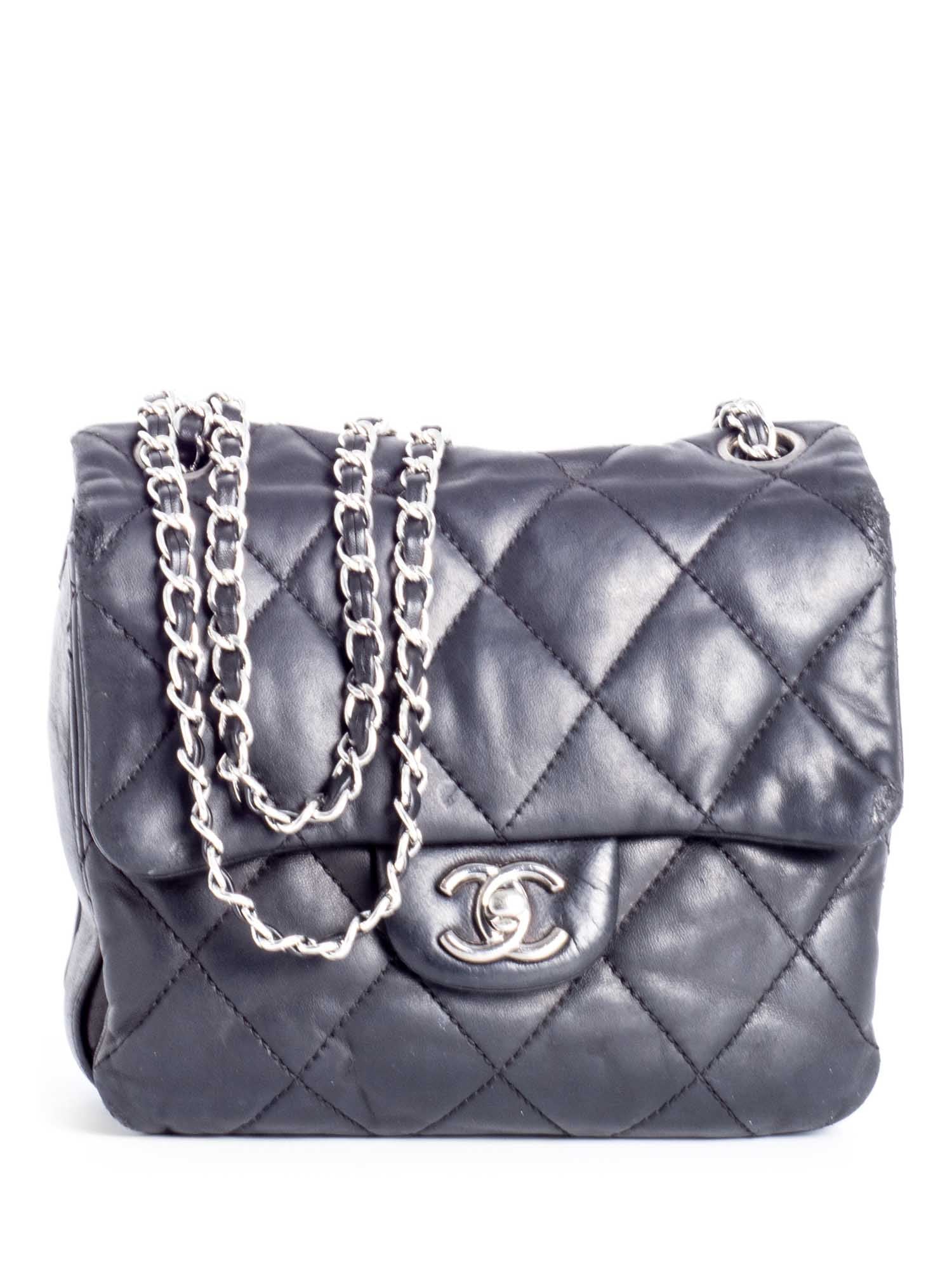 CHANEL Leather CC Logo Flap Messenger Bag Beige main image 1