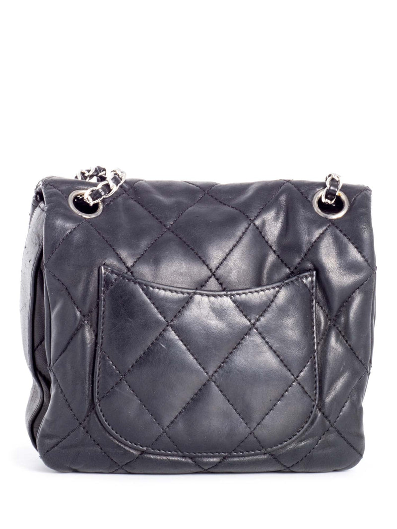 CHANEL CC Logo Quilted Leather Mini Flap Messenger Bag Black