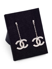 【超希少】CHANEL 立体アクリルオブジェ ☆クリアCCロゴ Chanel CC Logo Necklace Crystal Silver Tone