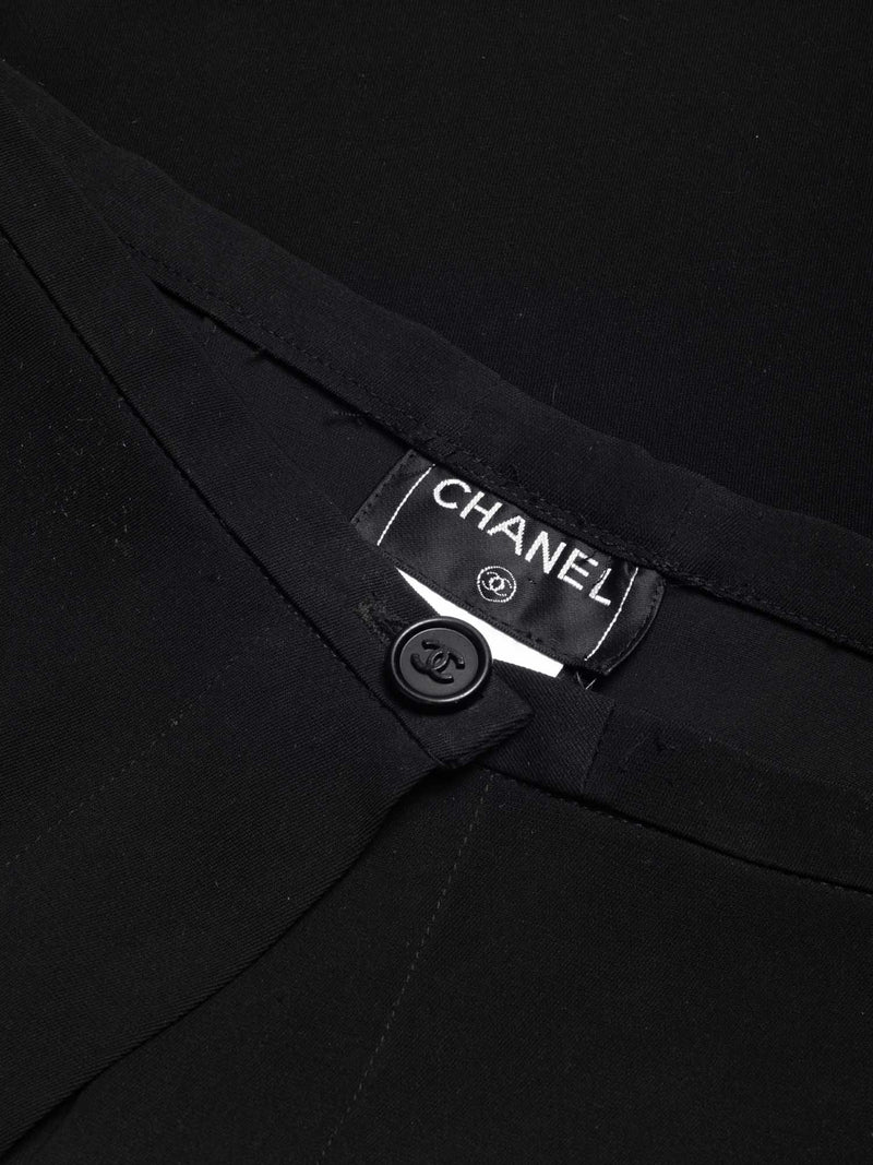 CHANEL CC Logo Swimming Suit Cover Wrap Skirt Black-designer resale