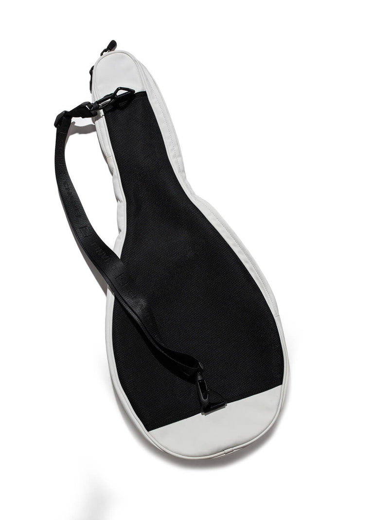 CHANEL CC Logo Tennis Racquet Sleeve Bag White Black-designer resale