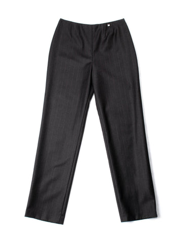 CHANEL CC Logo Wool Cashmere High Waisted Pants Brown-designer resale