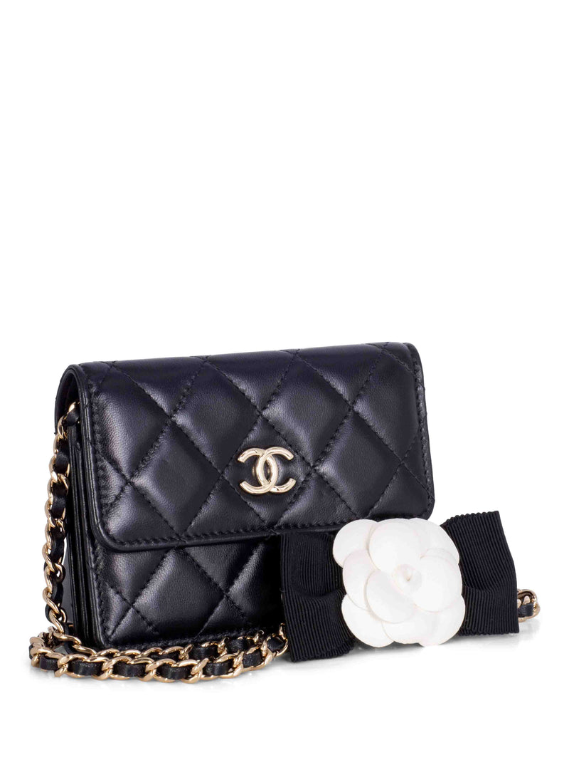 Chanel CC Adjustable Strap Flap Messenger Bag Quilted Caviar Small Black  220202154