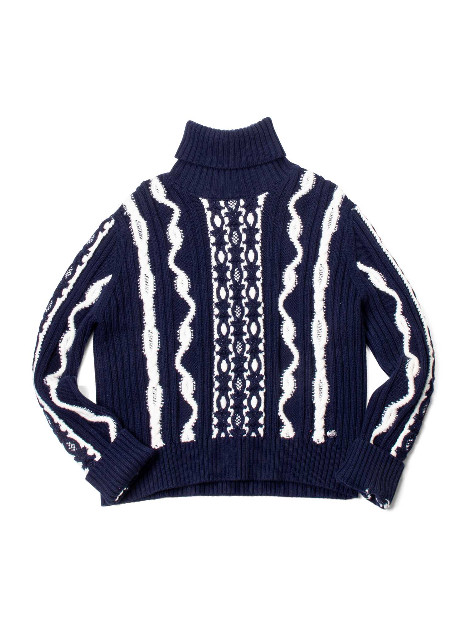 Chanel sweater white and blue Clearance