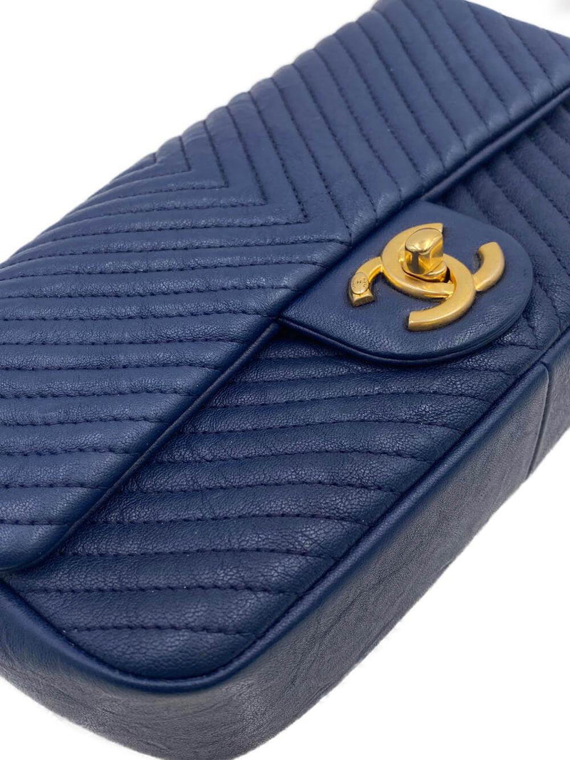 Chanel Chevron Satin Mini Flap Bag – SFN