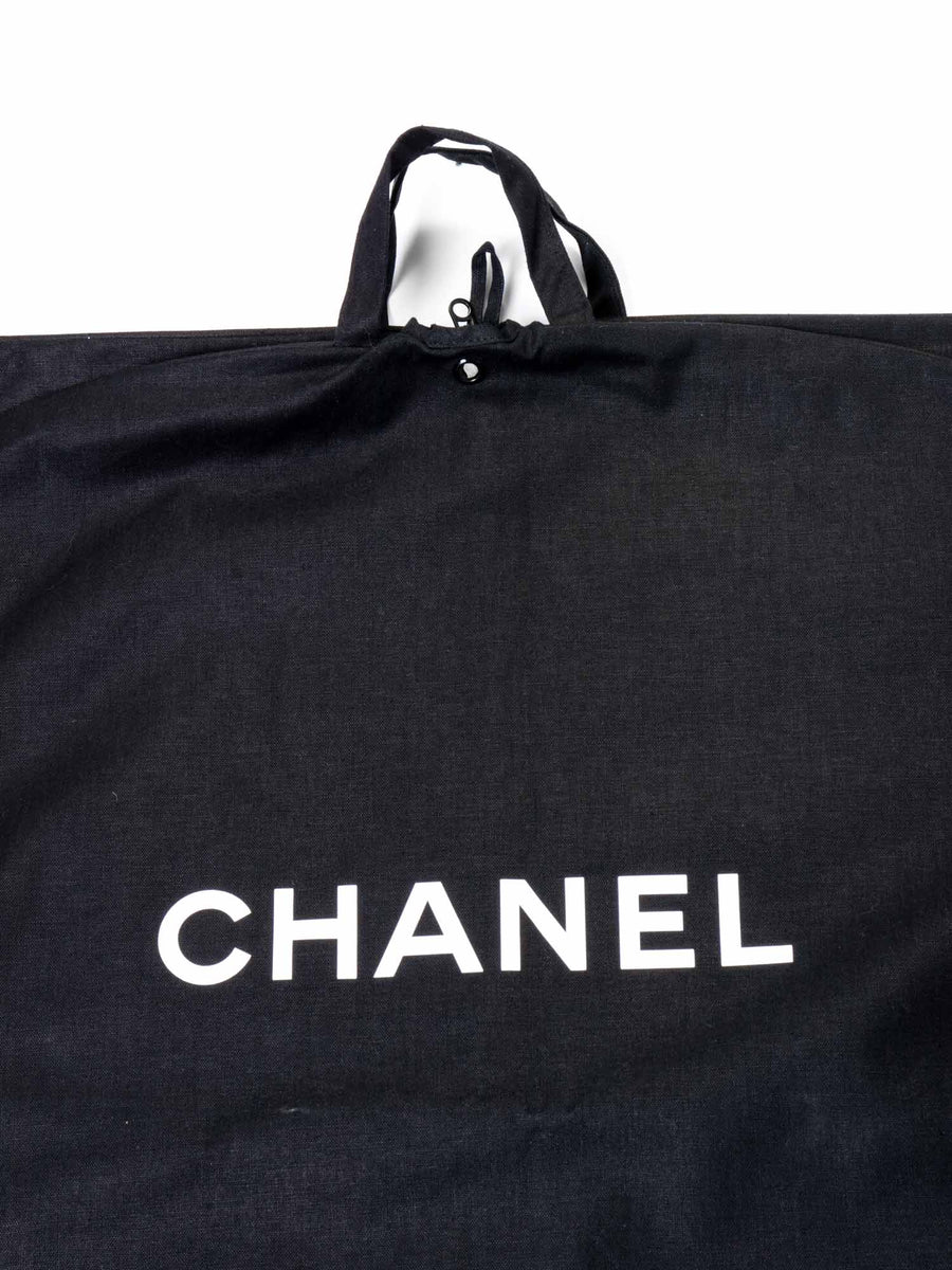 Chanel black-white nylon knit coat