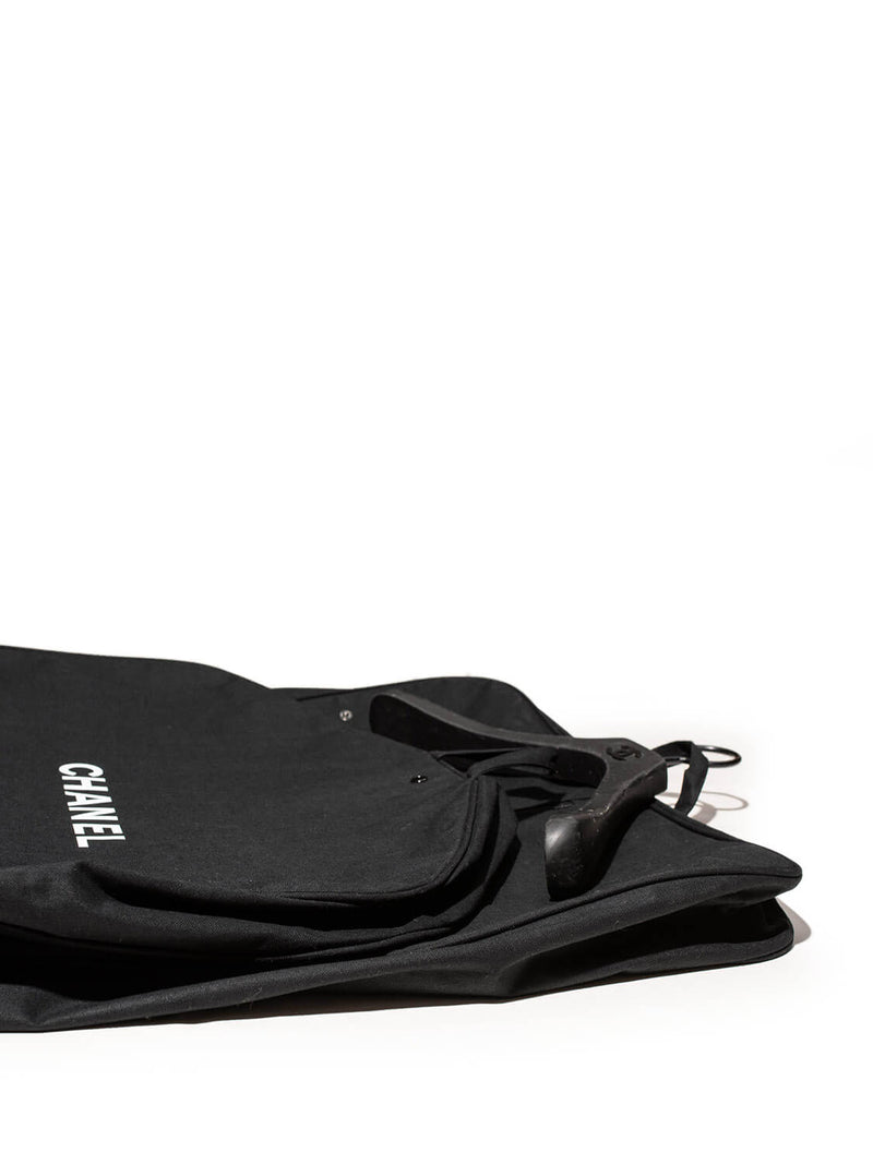 CHANEL Canvas Garment Cover Bag Black-designer resale