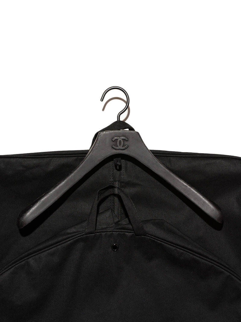 CHANEL Canvas Garment Cover Bag Black