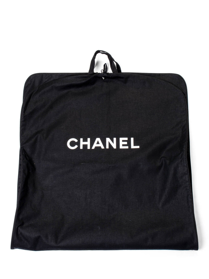 CHANEL Canvas Garment Cover Bag Black