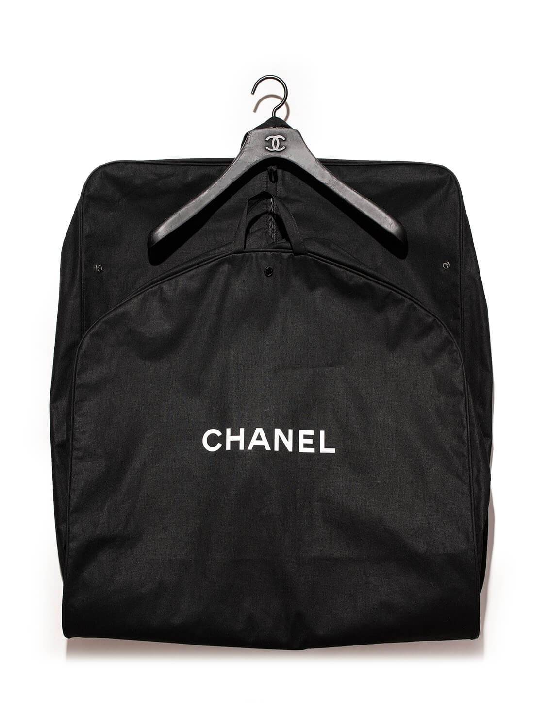 CHANEL Canvas Garment Cover Bag Black-designer resale