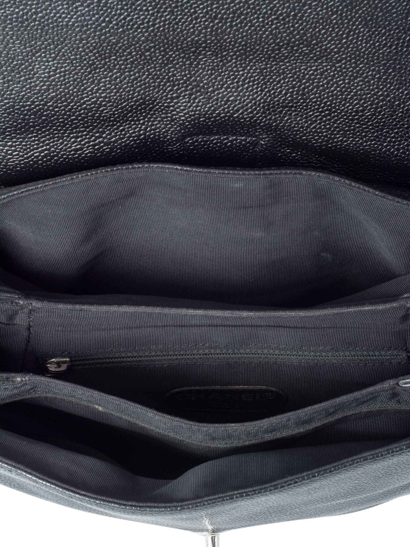 CHANEL Caviar CC Logo Backpack Black-designer resale