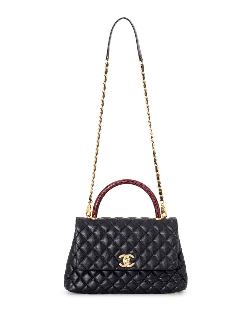 Chanel - Iridescent Pink Quilted Caviar Coco Handle Bag Mini