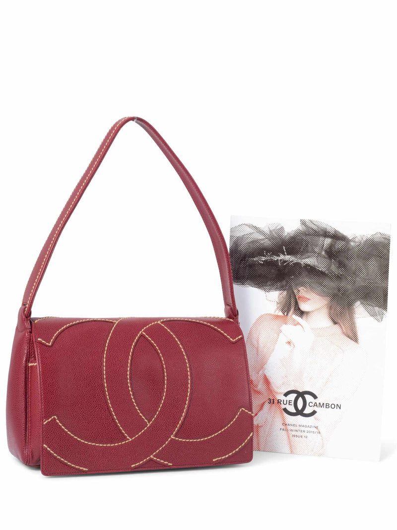 Chanel 2009 Red Caviar Jumbo Classic Flap Bag GHW Single 67066 For Sale at  1stDibs