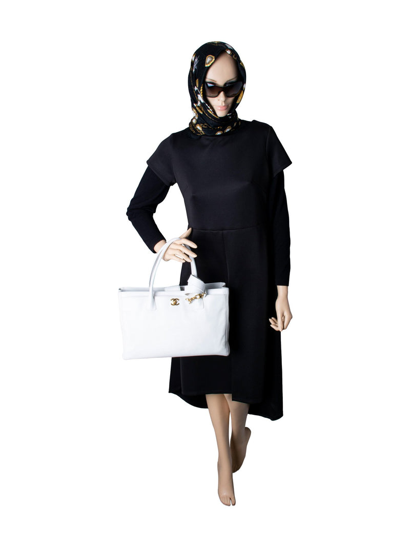 CHANEL Caviar Leather Cerf Executive Shopper Tote White-designer resale