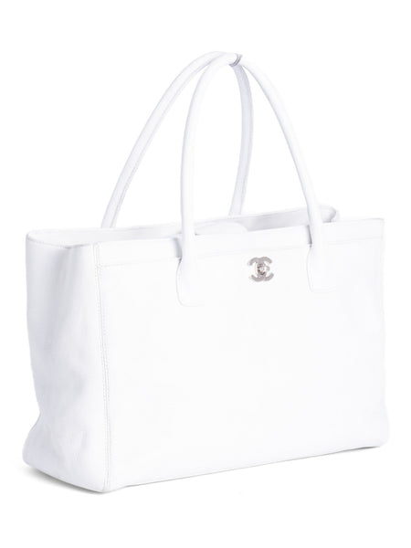 Chanel Black/White Leather Executive Cerf Tote Chanel